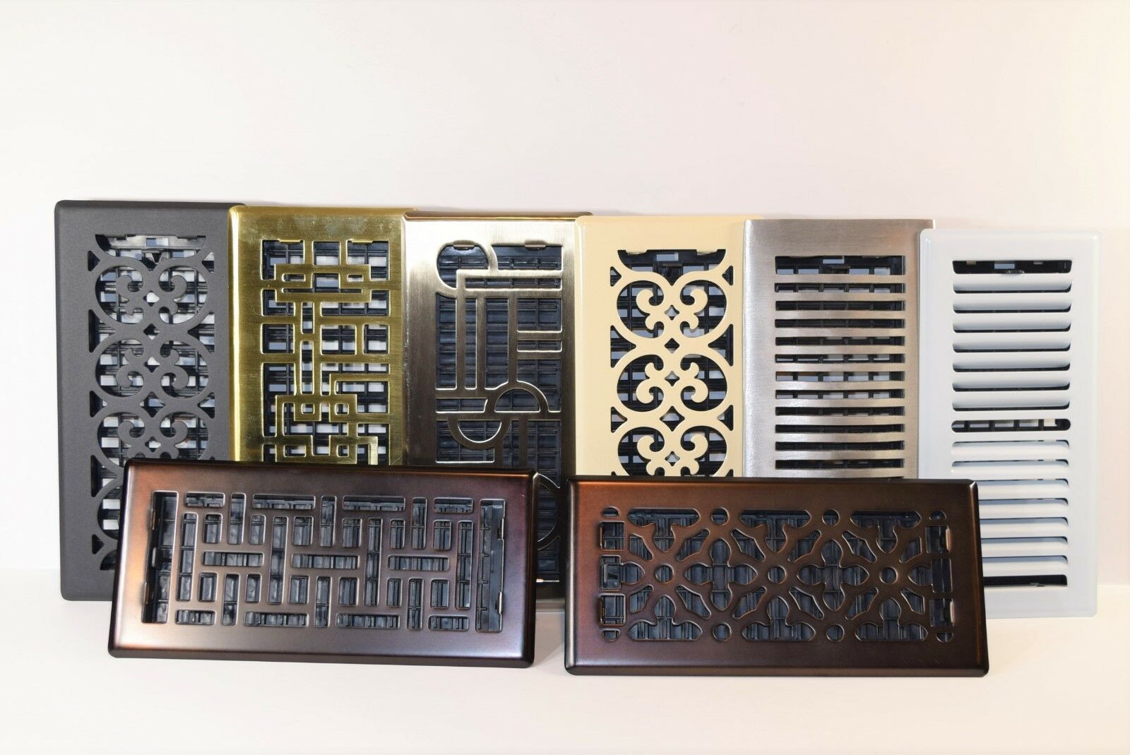 Decor-grates-floor-register-steel-metal-air-vent-scroll-size-inch 2"x12, 4x10in.