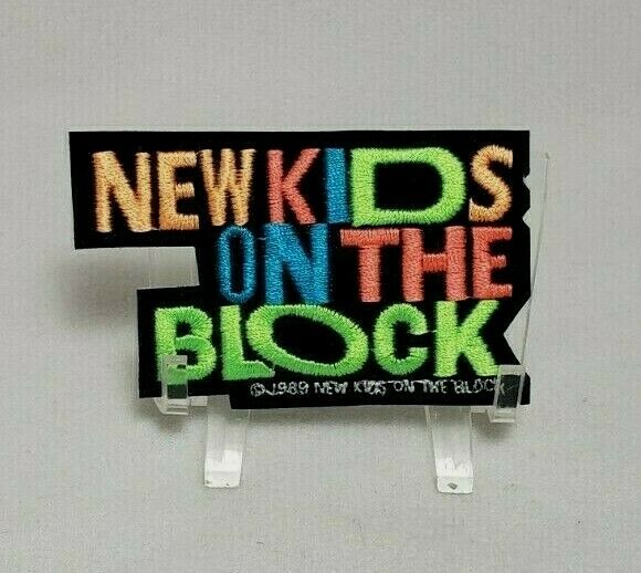 Vintage New Kids On The Block Embroidered Iron-On Patch 3 1/2