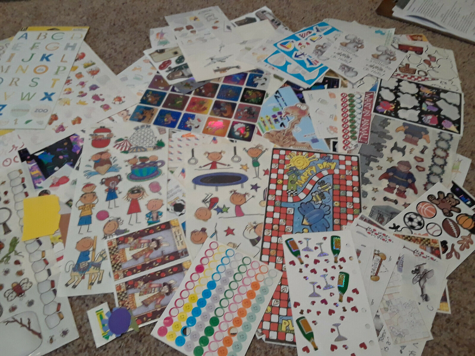 HUGE lot 100s of Stickers - great for Teachers & Kids, Scrapbooking, Cards etc.