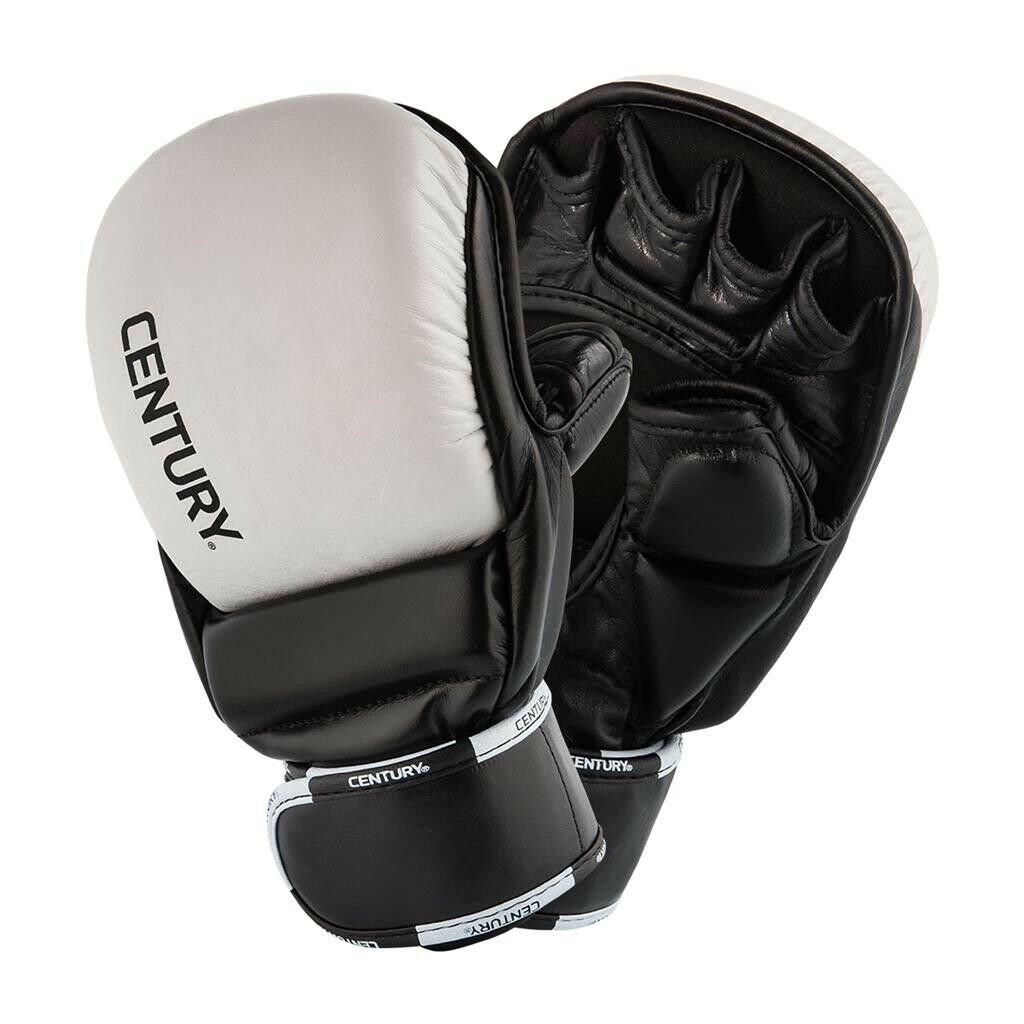 Century Creed Leather Open Palm Training Mitts Black/white Size M New 146014