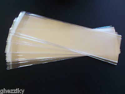100 Clear Cello Treat Bag Envelopes 2 1/2 X 8" For Bookmarks Sweets Candy Canes