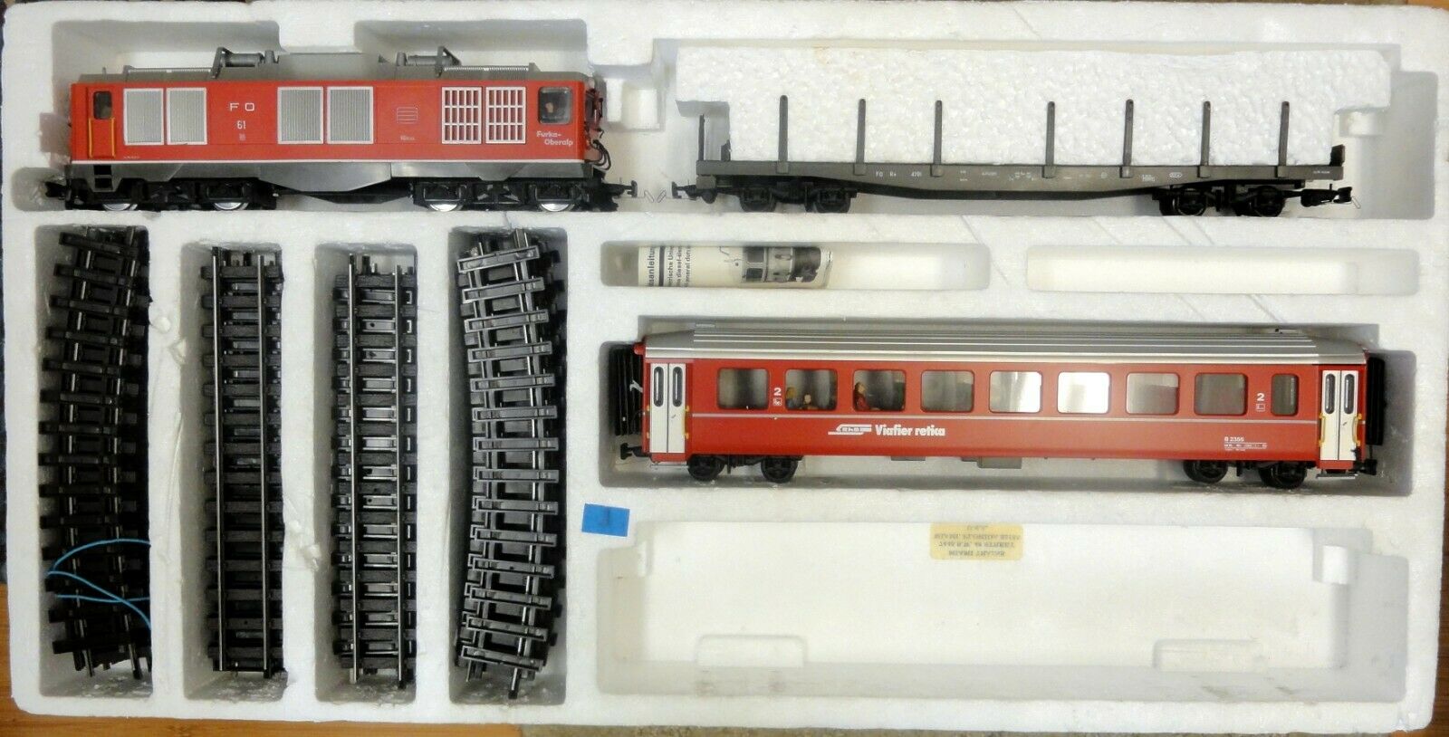 Swiss Made Fama / Utz / Roco Om Ga Alpenbahn Basic Set #1110 W/box And Catalog