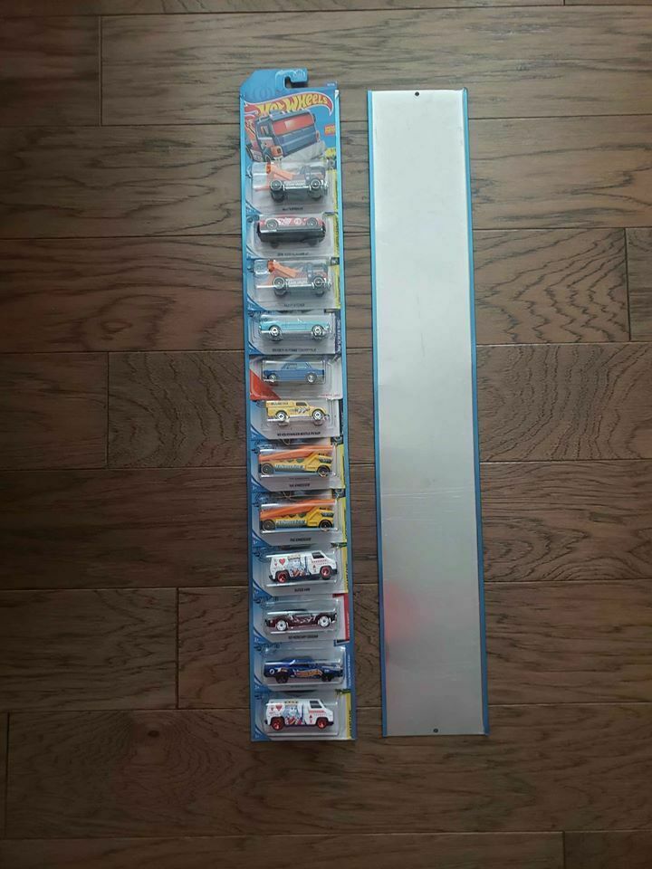 Hot Wheels Mainline Carded Display unit fits up to 12 cars HQ Aluminum $6.50 ea