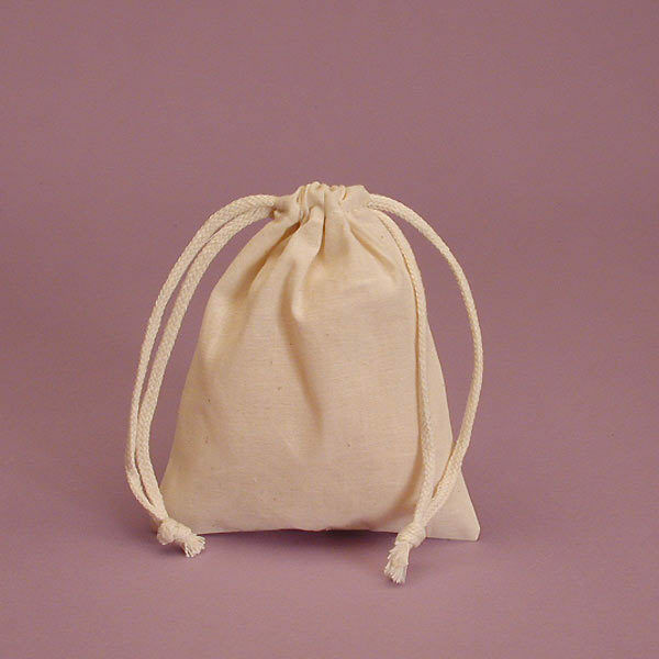 Muslin Bags Drawstring Unbleached Natural Cotton Pouches Gift Bags Wedding Favor