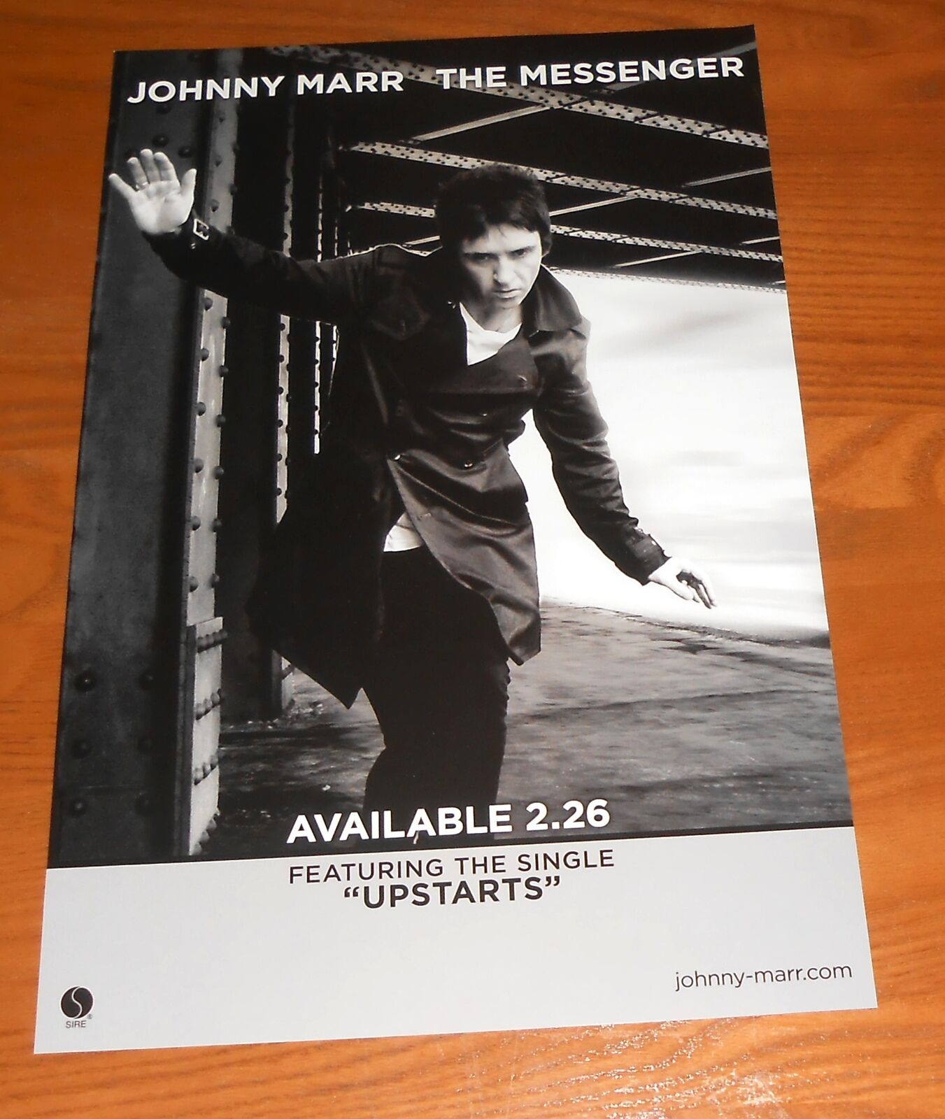 Johnny Marr The Messenger Poster Original Promo 17x11 The Smiths Rare