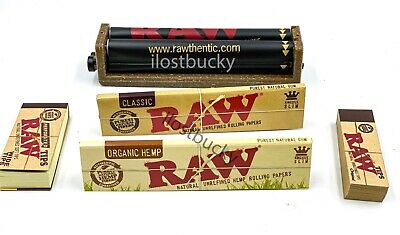Raw Rolling Paper Combo/collection Roller Machine+papers+tips