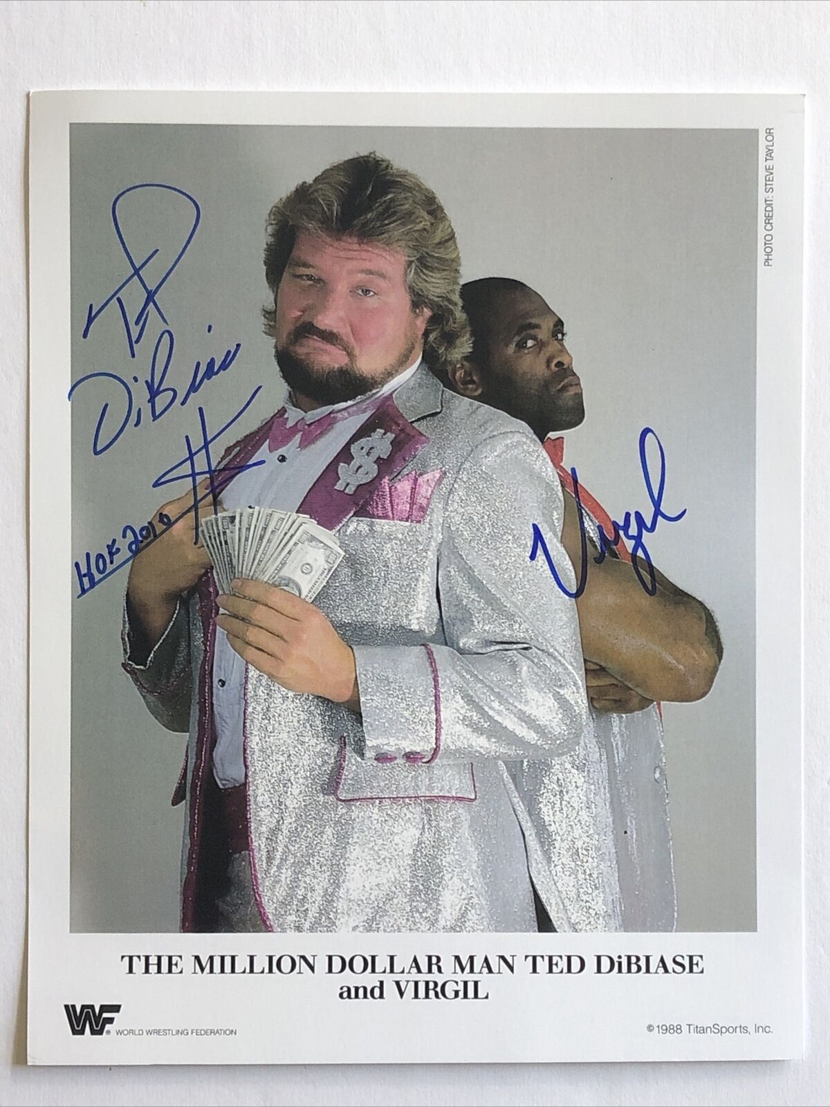 Ted Dibiase Million Dollar Man Virgil WWE Autographed 8x10 Photo