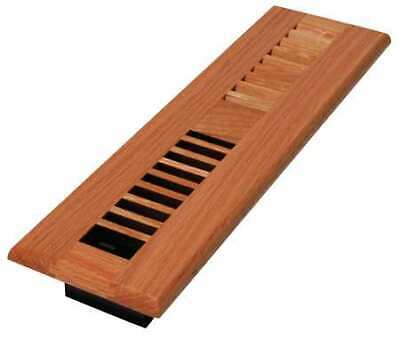 Decor Grates Wl212-N Floor Register , 2-1/4 X 12 , Lacquered Natural , Oak Wood