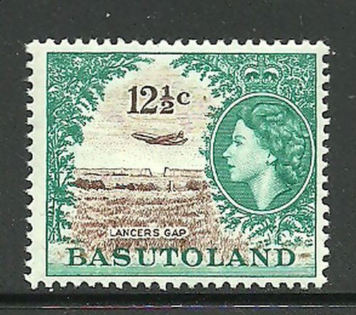 Album Treasures Basutoland Scott # 79  12 1/2c Elizabeth Lancers Gap MLH