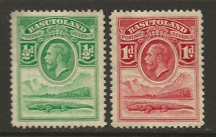 Basutoland 1933. King George V.  Unused, two stamps from set
