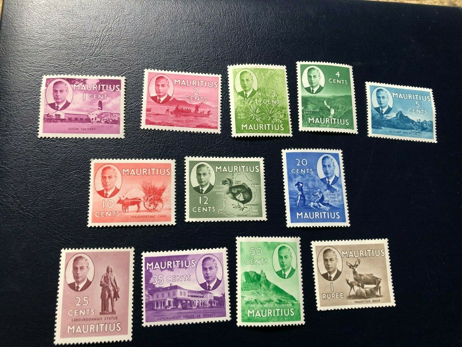 Mauritius Stamps Scott 235-246 Mnhog Scv 21.00 C1407