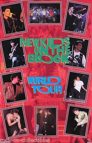New Kids On The Block 1990 World Tour Original Promo Poster