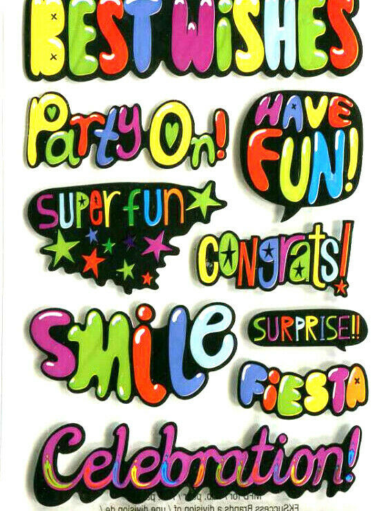 PARTY-ON  GOOD TIMES FIESTA BY STICKO diy cards scrapbooking stickers crafts