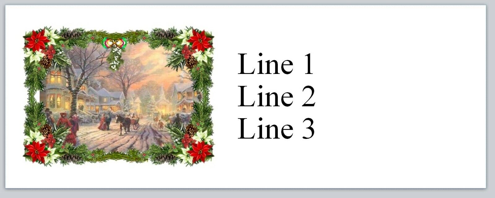 Personalized Address Labels Christmas Picturesque Scene Buy3 get1 free (jx 693)