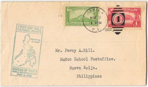 Philippines #354-55 Cacheted Fdc, 1932