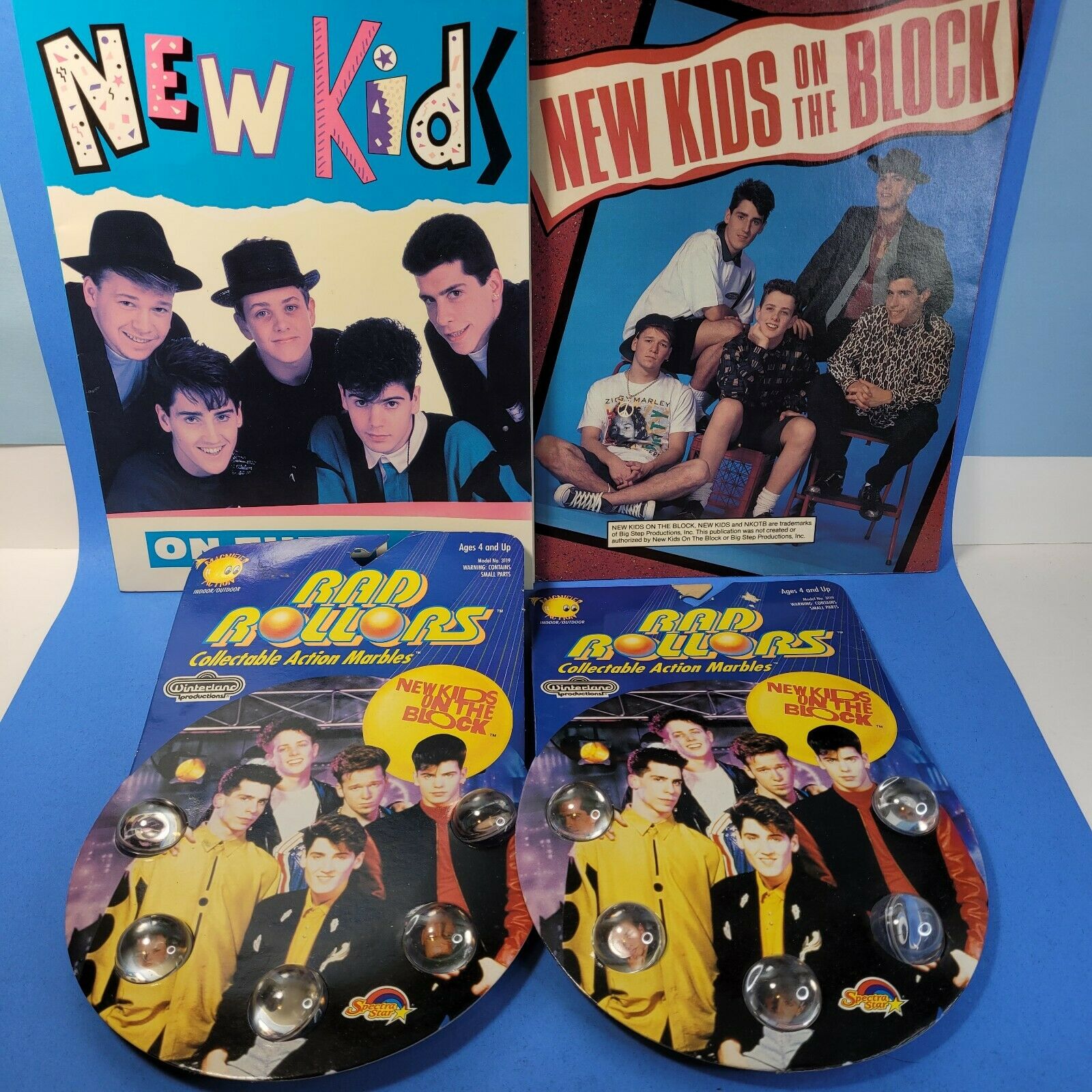 New Kids On The Block Collection 2 sets Rad Rollers Photo Book Poster NKOTB 1990