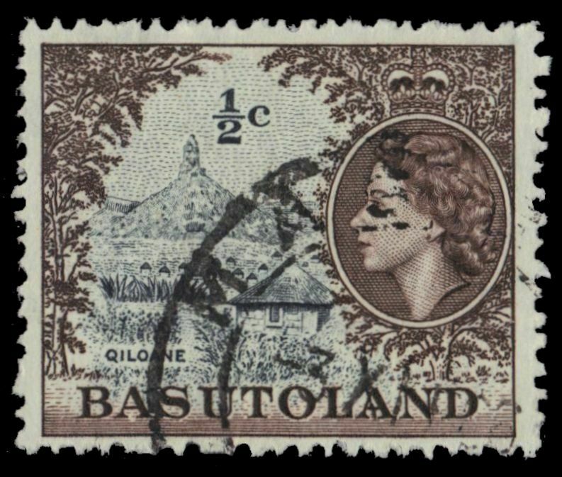 Basutoland 72 (sg69) - Queen Elizabeth Ii  "qiloane Hill" (pa35904)
