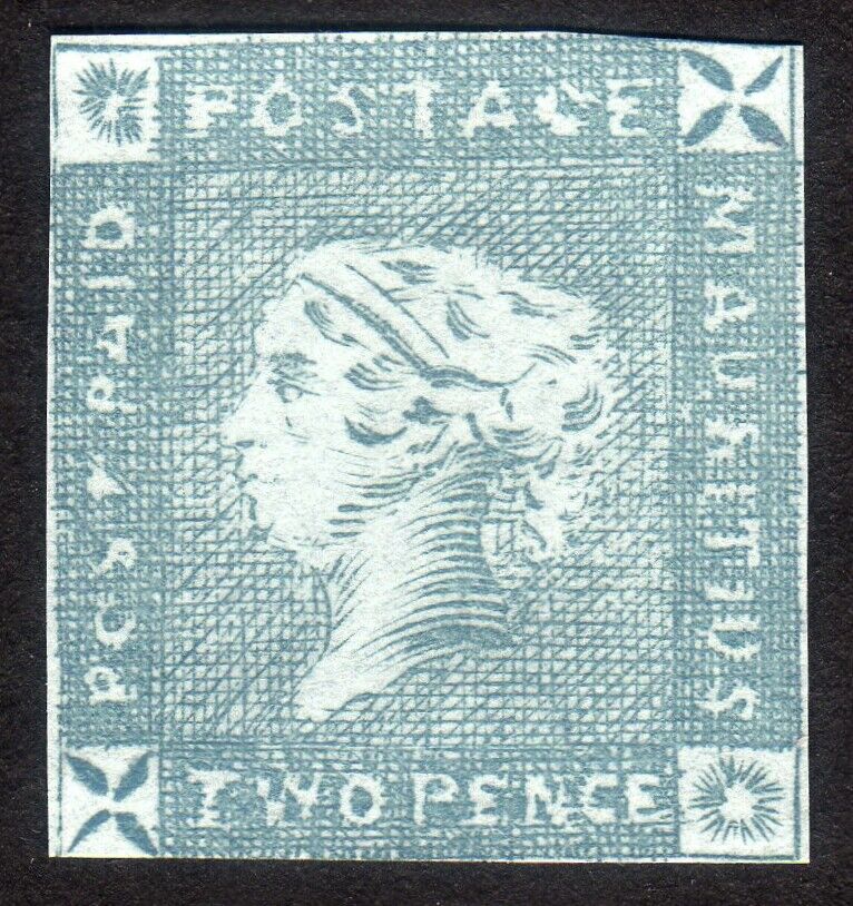 1859, Mauritius, 2p, Mng, Sc 14, Reprint / Fake