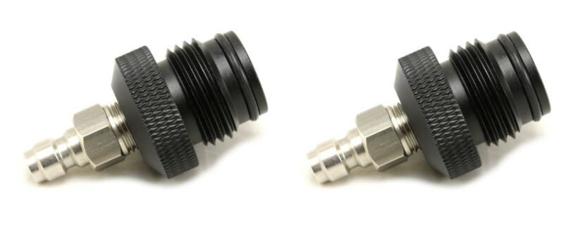 (2) PAINTBALL REMOTE MALE ADAPTER PLUG AIR HOSE ASA STAINLESS STEEL FITTING