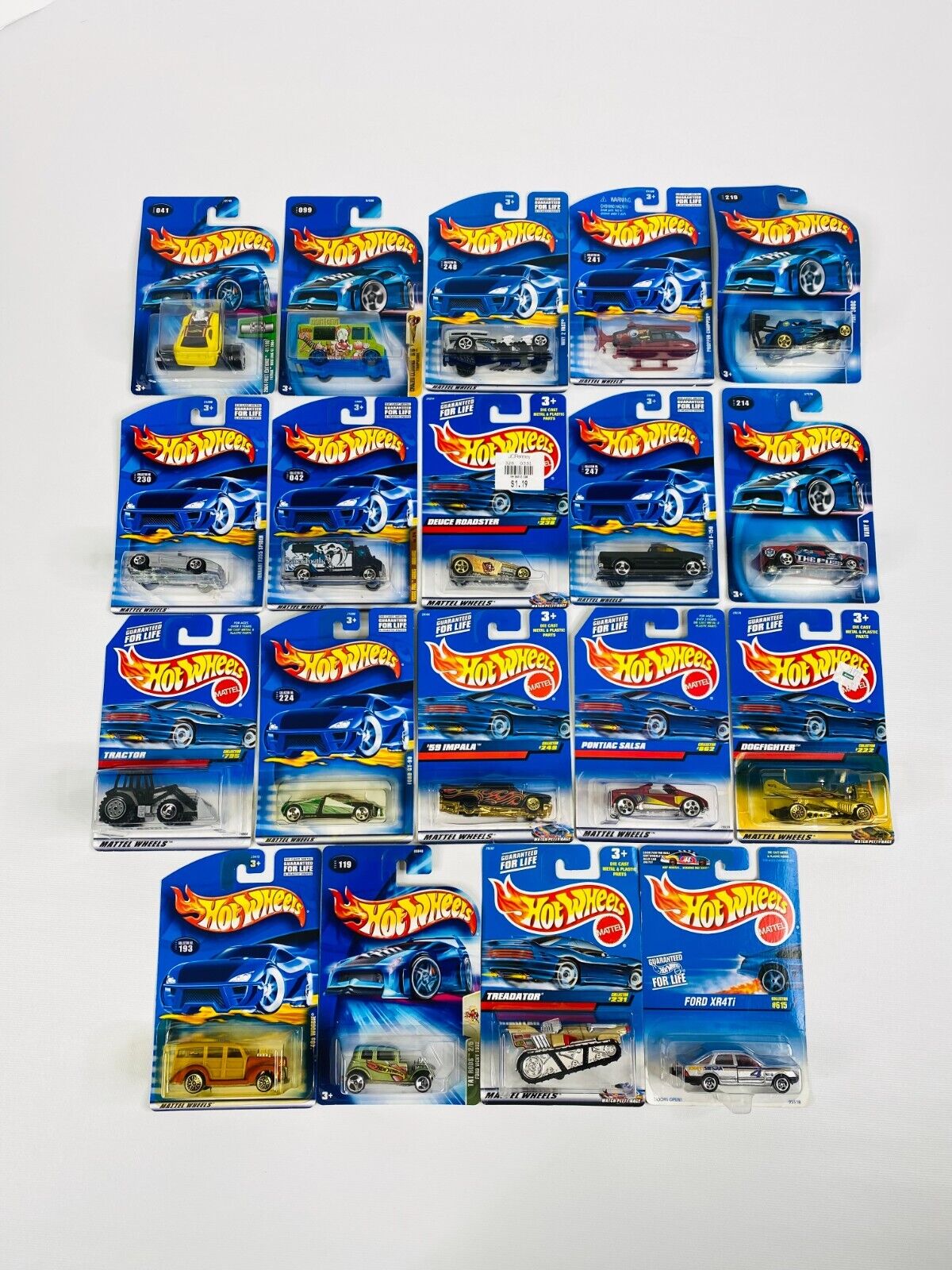 Vintage Hot Wheels Die Cast Collection lot of 19 New Sealed Years 1996-2003