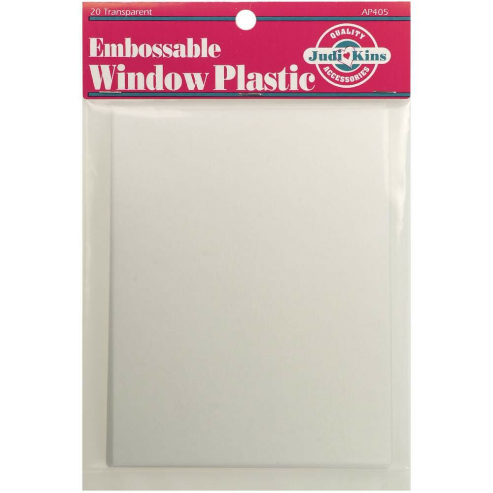 Judikins Embossable Window Plastic Acetate 20 Sheets 4.25"x5.5" Ap405