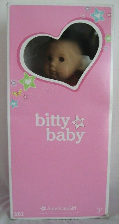 American Girl *bitty Baby 15" Doll Bb2 & Mini Bear* Brn Hair/eyes~nib~bear Ret'd