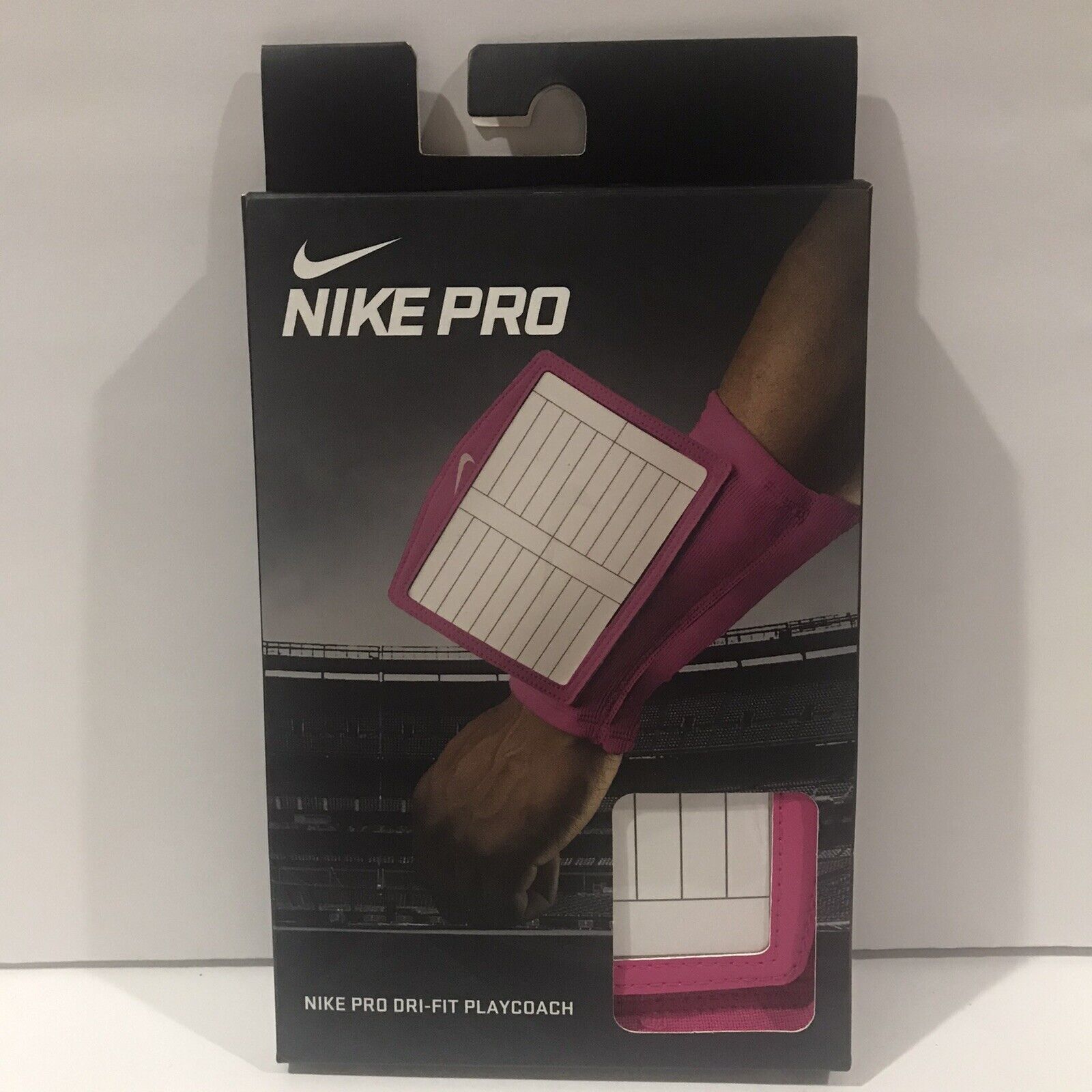 Nike Pro Dri-fit Playcoach Pink Wrist Wear Football New