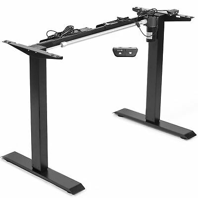 VIVO Black Electric Stand Up Desk Frame, Single Motor Standing Adjustable Base
