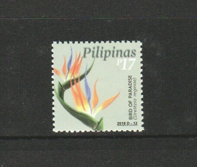 PHILIPPINES 2018 FLOWER BIRD OF PARADISE COMP. SET OF 1 STAMP IN MINT MNH UNUSED