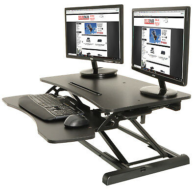 Height Adjustable Standing Desk Monitor Riser Tabletop Sit to Stand Workstation