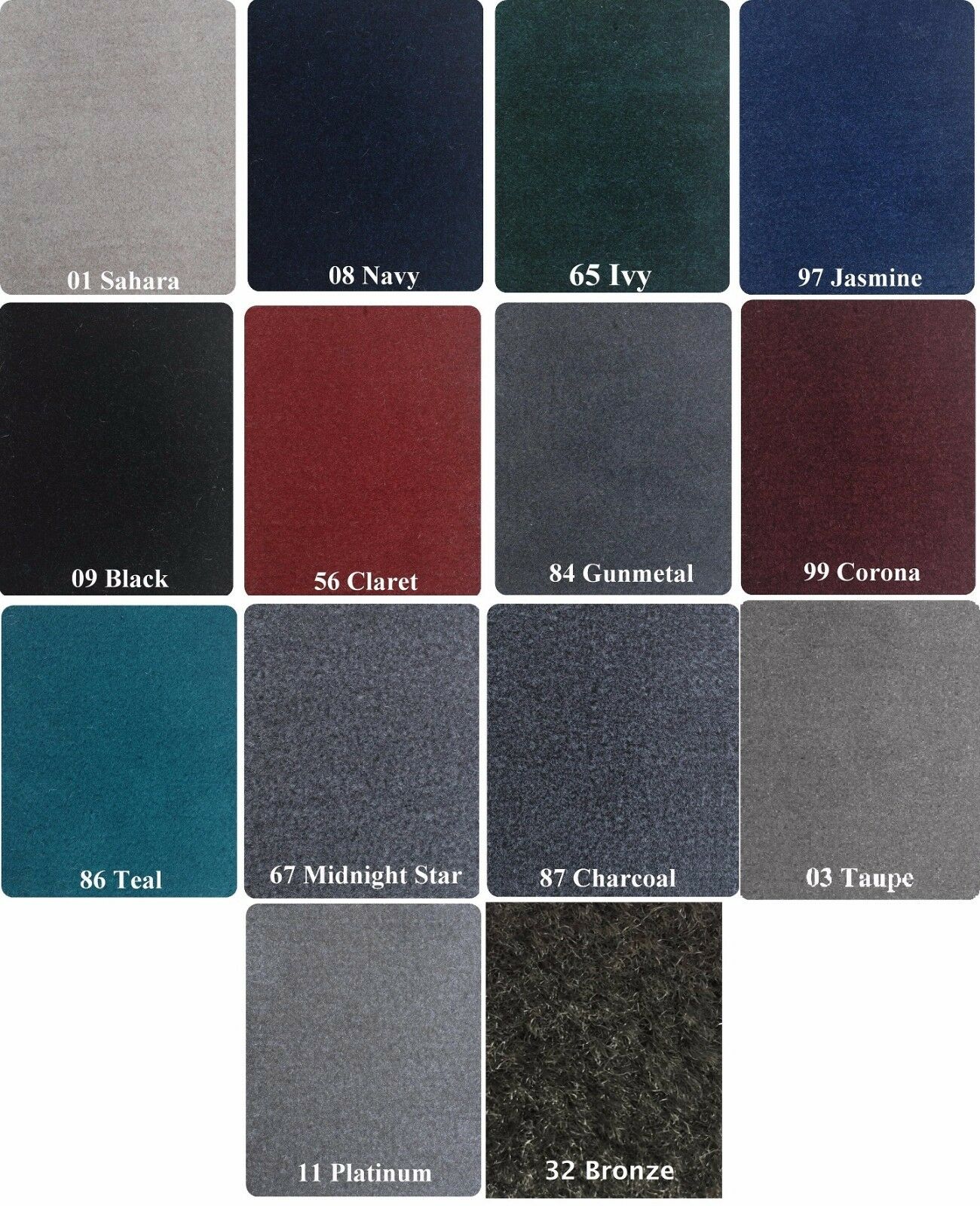 Boat / Marine Carpet 16 oz - 6' wide - You Choose Length (5'-30') and 14 Colors