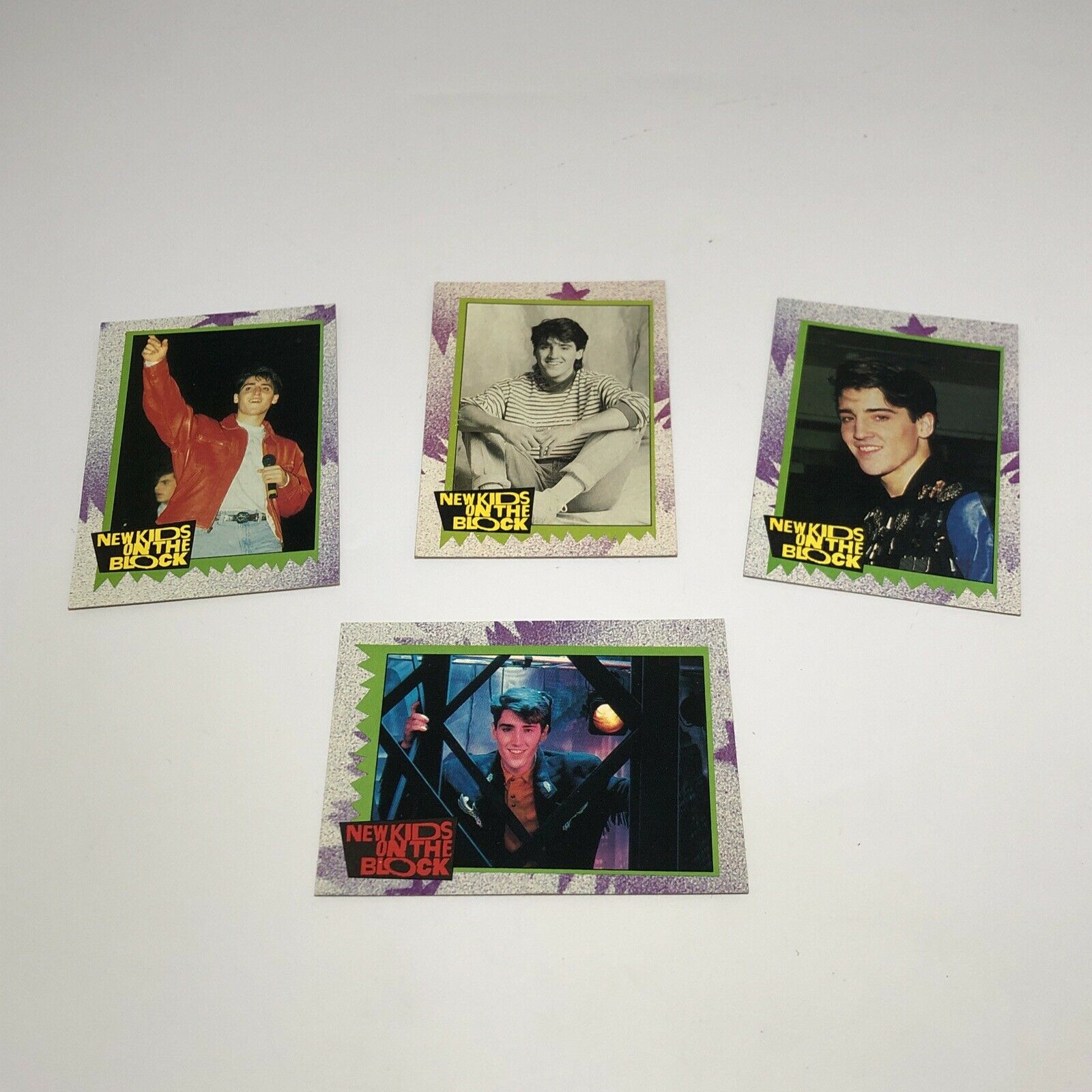 NEW KIDS ON THE BLOCK 1990 Trading Cards Jonathan Knight Lot of 4 Cards VINTAGE